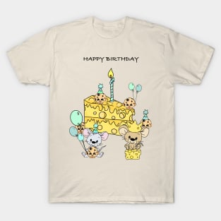 Mouse and cookies birthday design T-Shirt